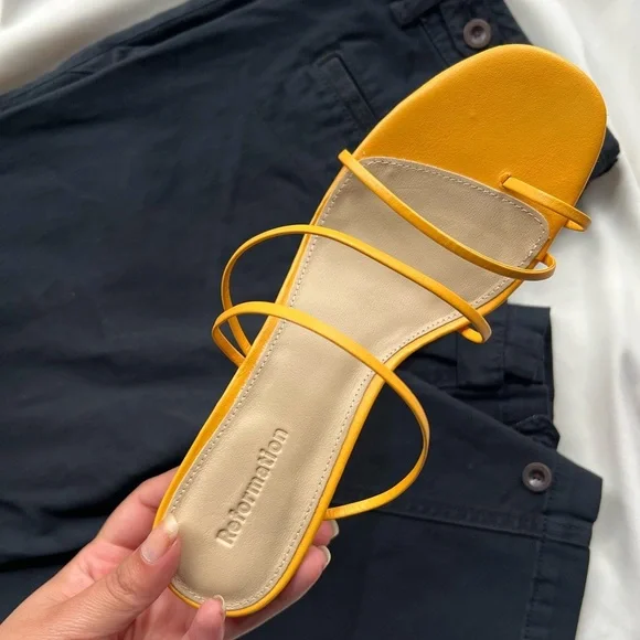NWOT Reformation Rachel Heeled Sandal ✨🍊 - Picture 3 of 5